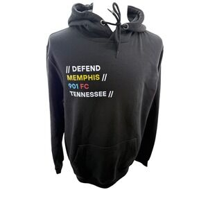 901 FC Memphis Tennessee Mens XL Soccer Black Hoodie Sweatshirt NEW